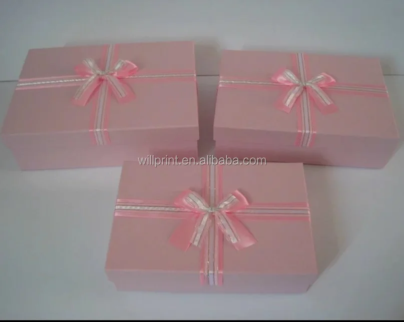 pretty nice package gift box with ribbon tie
