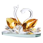 2019 New Loving Creative K9 Crystal Swan Figurine Products For Wedding Favor Crystal Return Gift