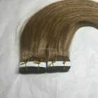 Hot selling wholesale double drawn full cuticle one donor 100 Virgin tape hair extension brown