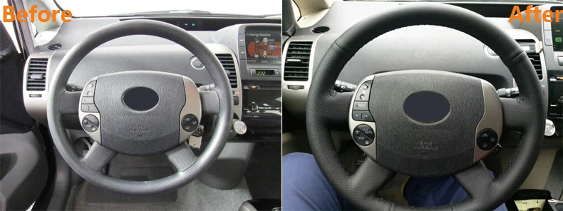 MEWANT-Black-Artificial-Leather-Car-Steering-Wheel-Cover-for-Toyota-Prius-2004-2005-2006-2007-2008-2009