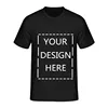 Custom Embroidery Pattern And Logo Round Neck Cotton Black T-shirt