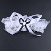 Top selling popular bowknot decoration wedding garter sets black and white ladies sexy lace garter