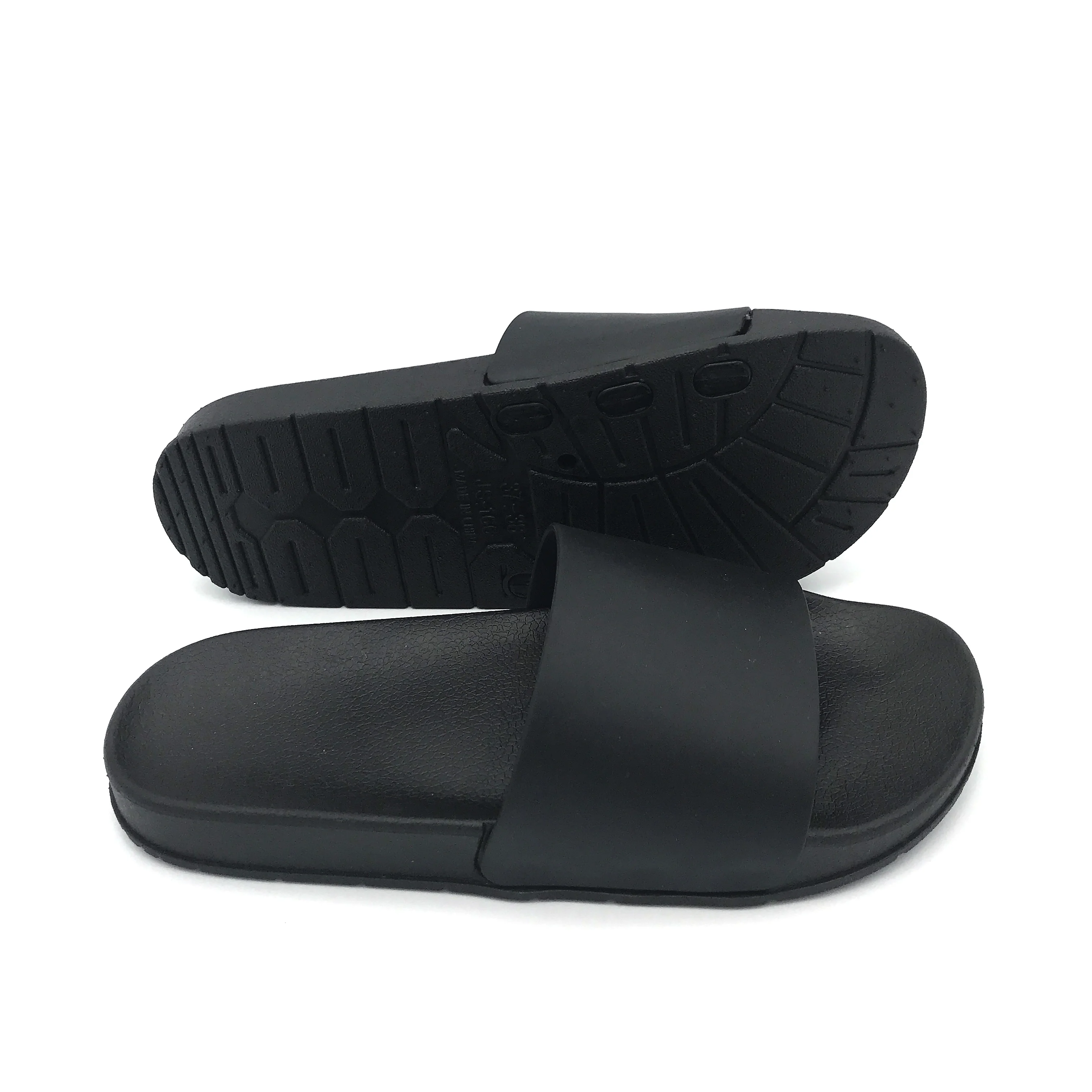 plain black flip flops