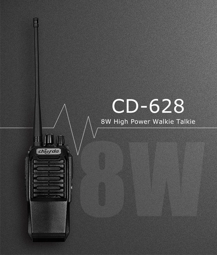 8 Watt High Power Police Scanner 150 MHz VHF 400 MHz UHF Handlichen Talkie CD-628 2 way radio - ANKUX.COM