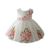 Guangzhou wholesale kids clothing new flowers cotton kid floral dress for 3 year old girls wedding party dresses ball gown