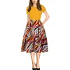 South African women clothing plus size floral printed dress for women ladies