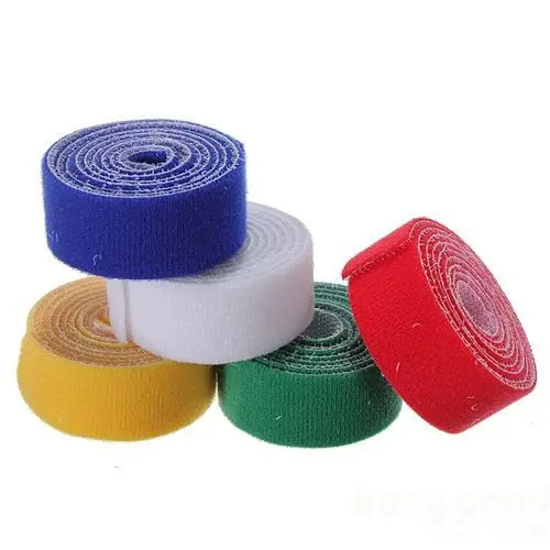 chinatrade 1m 25mm Durable Sticky Self Adhesive Velcro Tape Cable Tie