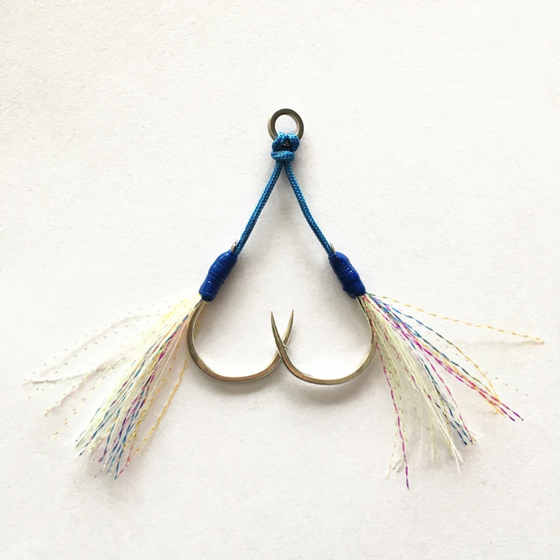 FUNADAIKO high carbon steel jig hooks 3/0 fishing double hook jigging assist hooks, As pictures show
FUNADAIKO high carbon steel jig hooks 3/0 fishing double hook jigging assist hooks, As pictures show