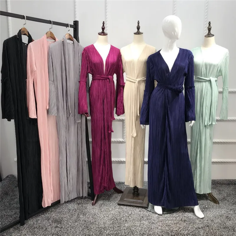 2018 Latest abaya designs front open abaya pleated fabric women abaya dress, Green;pink;beige;black;purple;gery;navy
2018 Latest abaya designs front open abaya pleated fabric women abaya dress, Green;pink;beige;black;purple;gery;navy