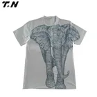 all over sublimation printing 3D animal t-shirt in europe