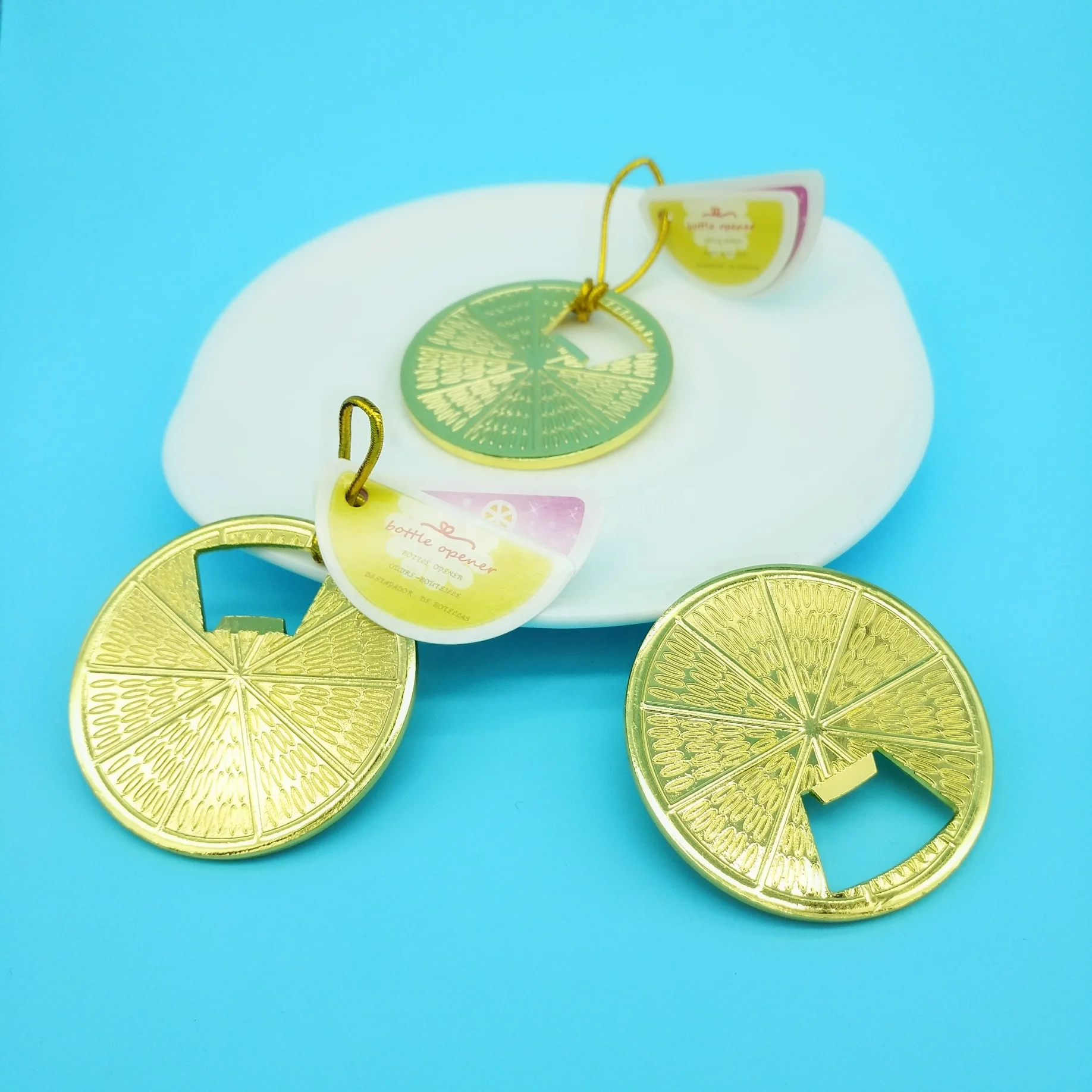 Wedding Favors Gold Delicious Lemon Bottle Opener