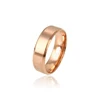 15177 xuping hot selling stainless steel jewelry rose gold color plain finger ring