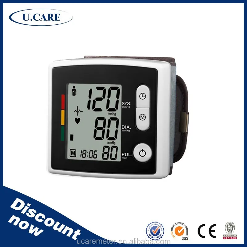 Automatic Digital Wrist Blood Pressure and Pulse Monitor Sphygmomanometer Portable Blood Pressure Meter