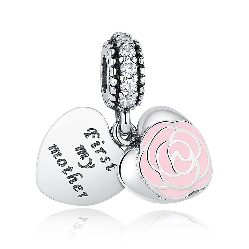 New Arrival sweety Heart Love 925 Sterling Silver Dangle Charms for mother with Pink Enamel Fit Original Charm Bracelet, Pink color 
New Arrival sweety Heart Love 925 Sterling Silver Dangle Charms for mother with Pink Enamel Fit Original Charm Bracelet, Pink color