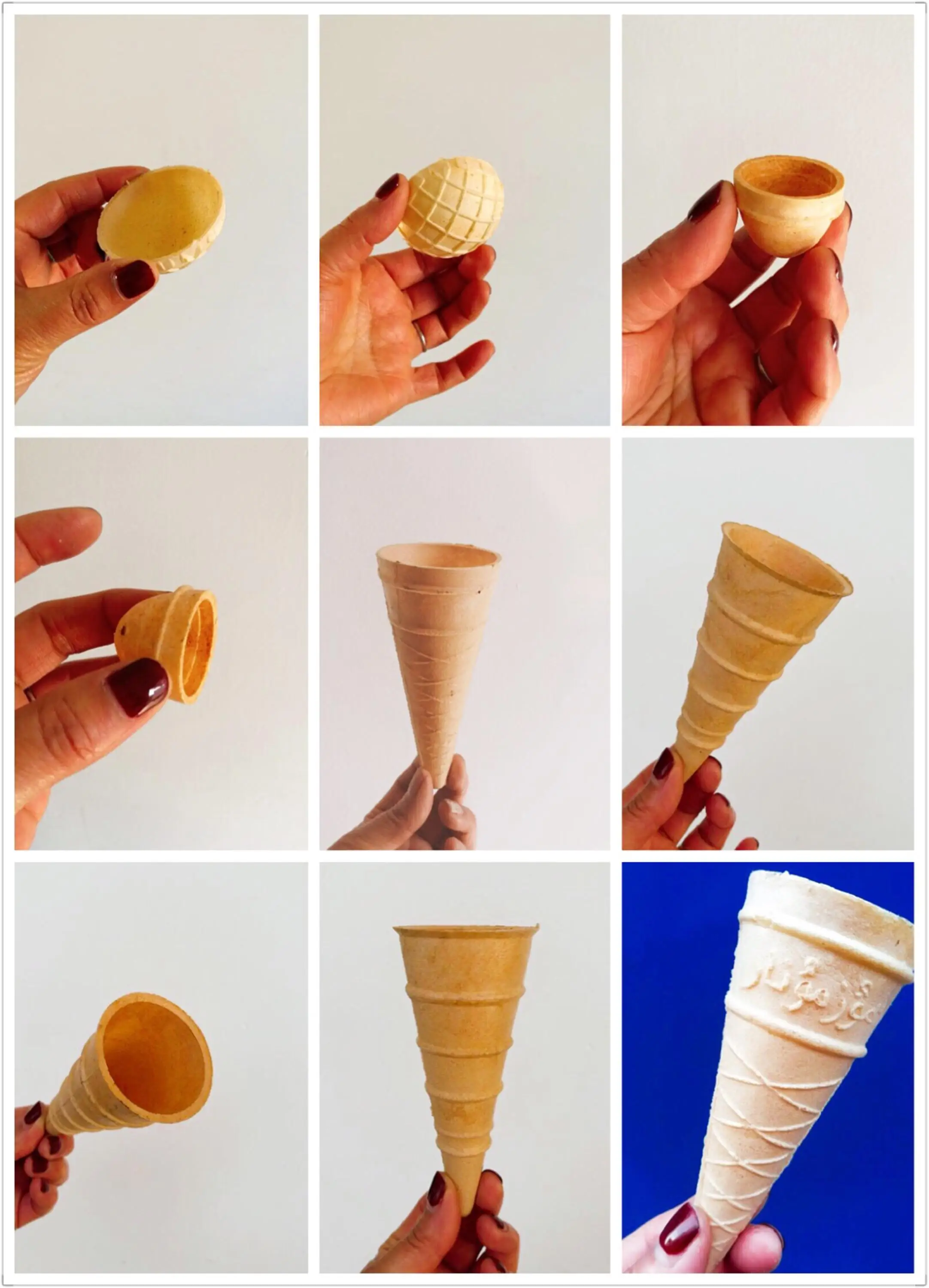 Semi Automatic Rolled Sugar Ice Cream Cone Wafer Biscuit Price Ttet2b