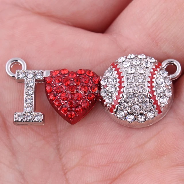 p500262 yiwu huilin jewelry crystal heart basketball charms