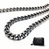 Decorative diamond cut faceted curb chain metal handbag chain