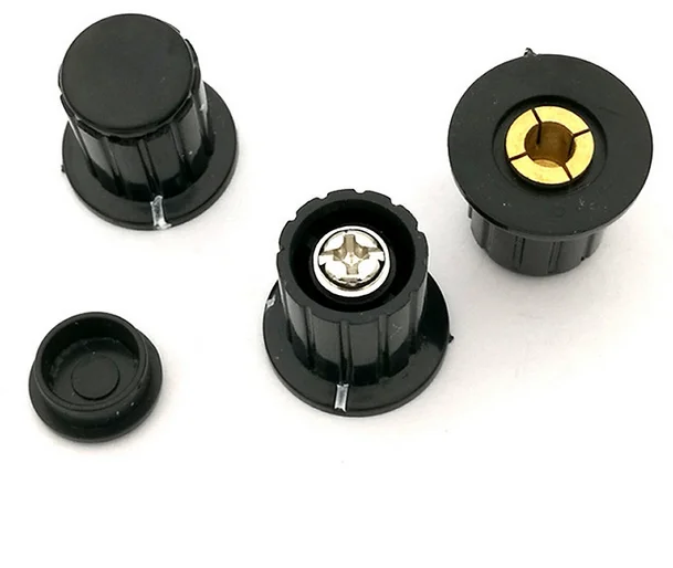 good quality black grey knobs with 4mm shaft use plastic metal knob