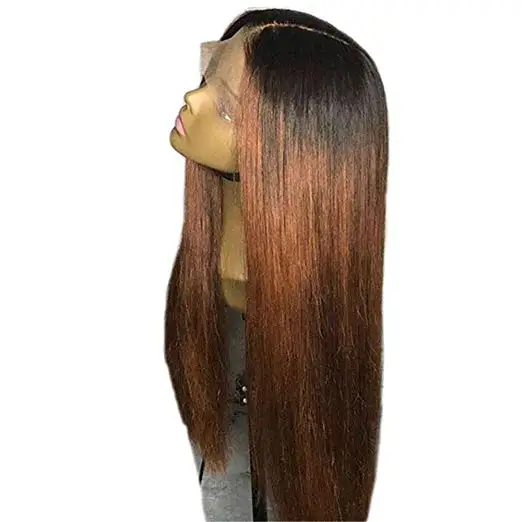 Straight 100% Real Brazilian Hair Middle Part Ombre Black Roots 1B/30 Color Lace Front Wig For Black Women, Accept customer color chart
Straight 100% Real Brazilian Hair Middle Part Ombre Black Roots 1B/30 Color Lace Front Wig For Black Women, Accept customer color chart