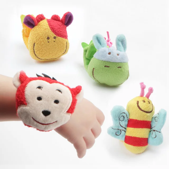 plush baby rattles baby toy wrist strap children infant newborn