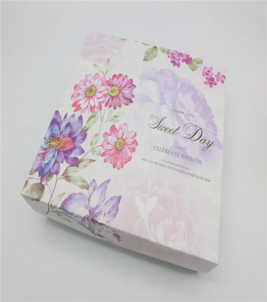 design custom made logo gift box white paper material foldable
