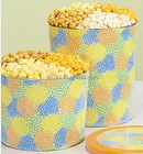 Custom empty Metal popcorn tins popcorn box tin bucket 1 Gallon Popcorn Tin can