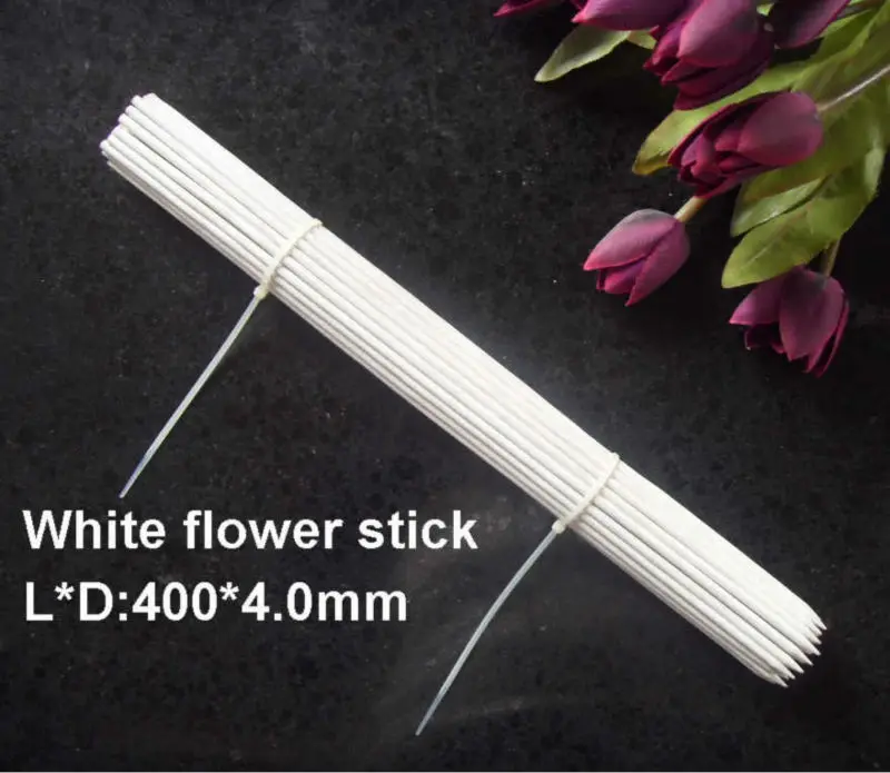 40cm white flower stick