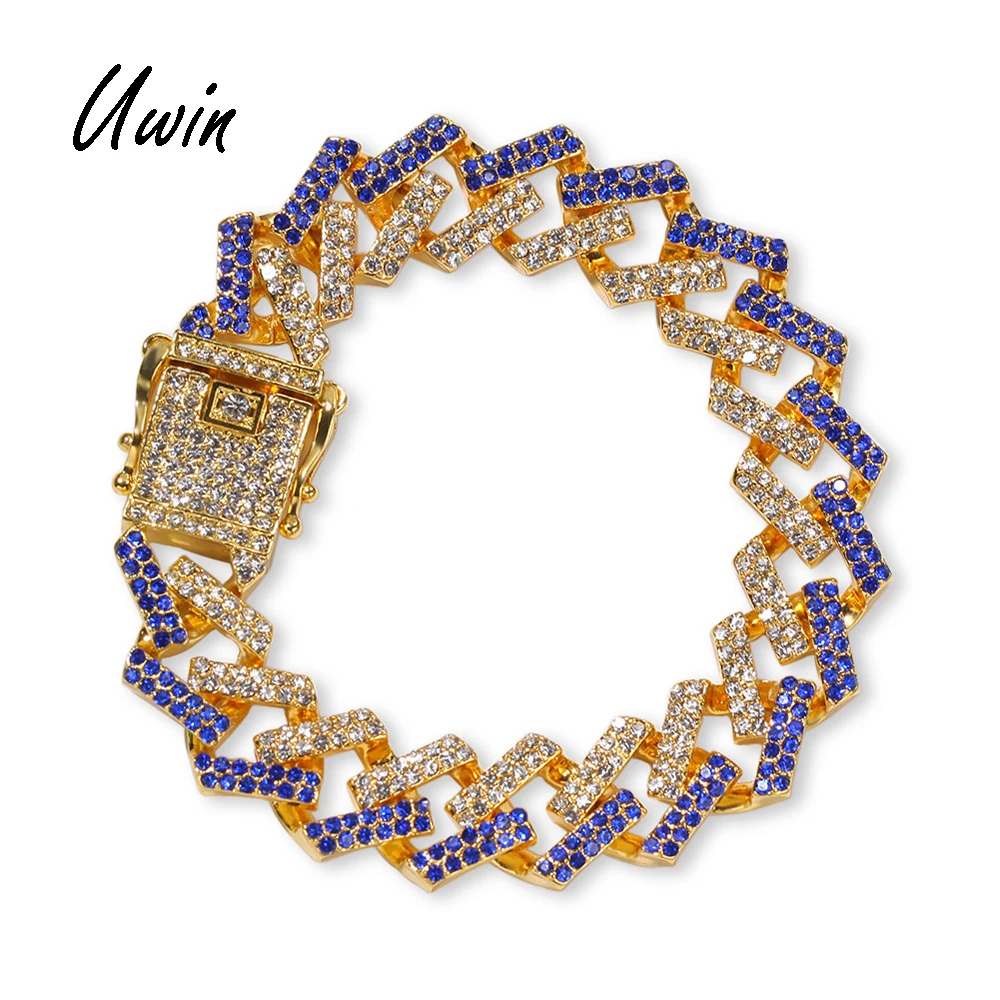 2019 New Arrivals Two Tone Charm Link Bracelet Miami Cuban Chain Crystal Bling Mens Bracelet, Two tone stones
2019 New Arrivals Two Tone Charm Link Bracelet Miami Cuban Chain Crystal Bling Mens Bracelet, Two tone stones