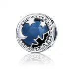 Starland 925 Sterling Silver Midnight Moonlit Bat & Star Blue Crystal Charms Beads fit Bracelets & Necklaces Stone Jewelry