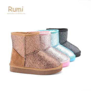 Beads fuzzy kids girls boots 2017, View 
