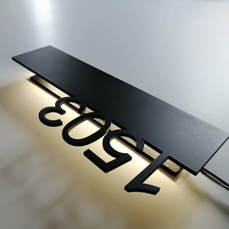 3d Stainless Steel Numbers And Letters Sign Luminous Light House