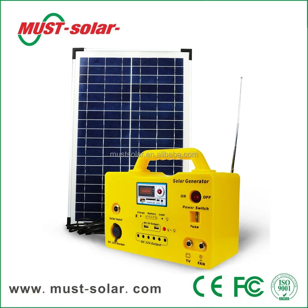 10W 20W 30W off grid mini solar kits for camping lighting system