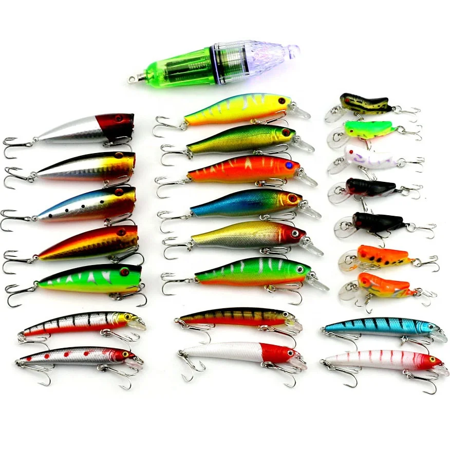 Hengjia 25pcs mixed sea Fishing lure sets Crank Bait Minnow fishing lure kit, As picture show
Hengjia 25pcs mixed sea Fishing lure sets Crank Bait Minnow fishing lure kit, As picture show