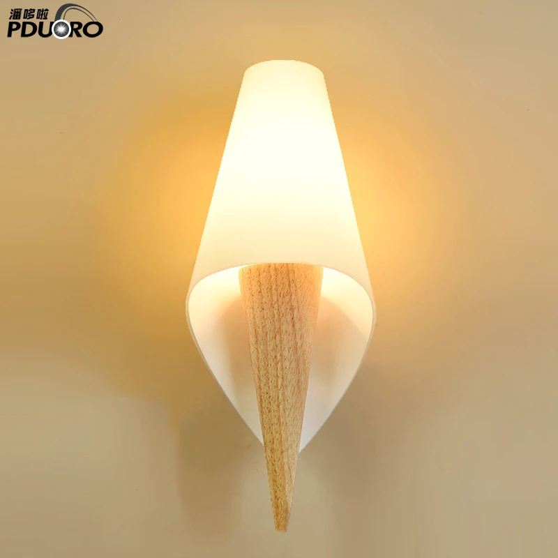 American Style Wooden Base Wall Lamp Interior Lighting Cafe Bar Wall Light