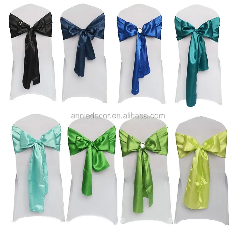 Satin Chair Sashes Ties Wedding Banquet Party Event Decoration Chair Bows