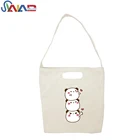 Utility customized design letter handbag beach cotton dust tote bag wholesale