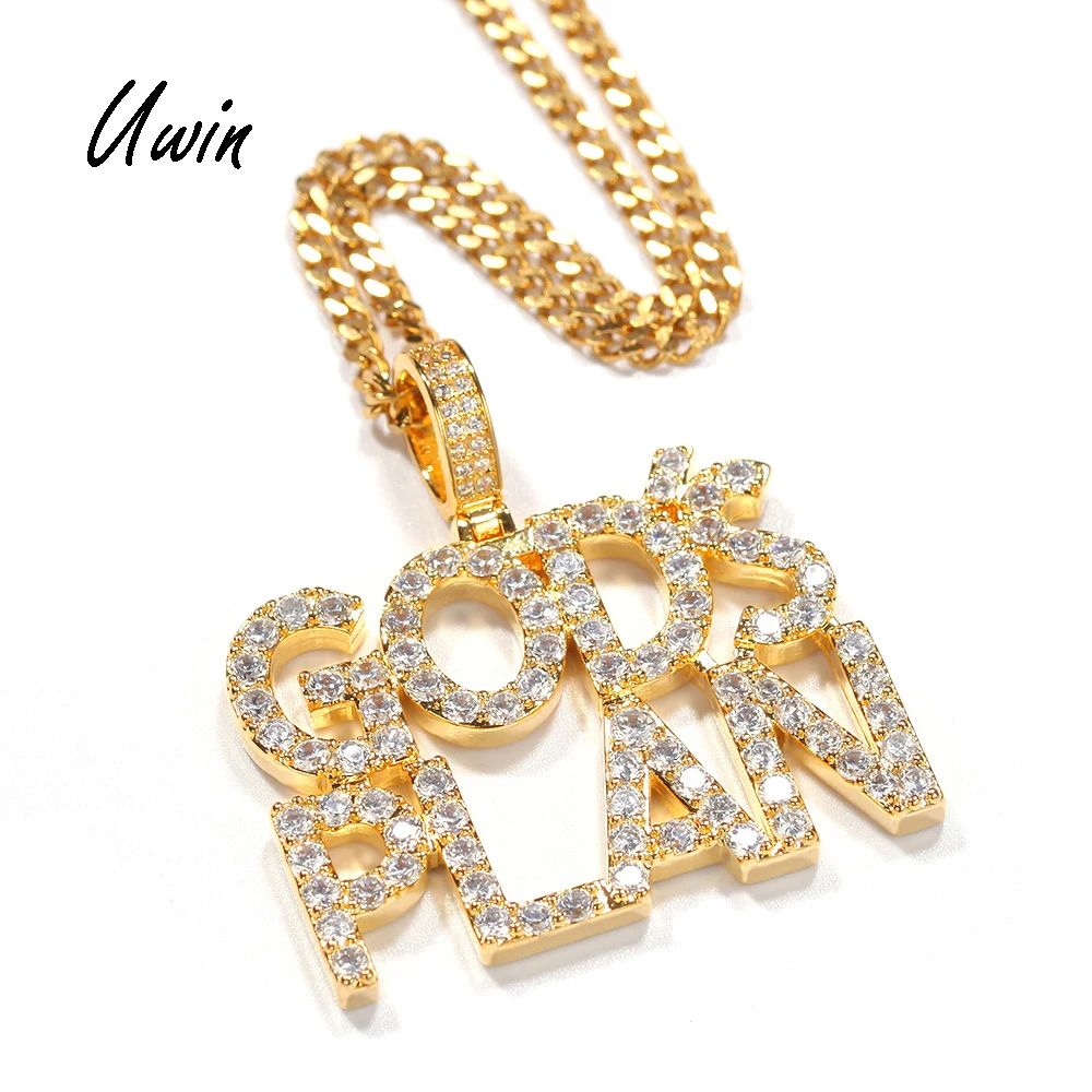 Iced Out Hiphop CZ GODS PLAN Statement Pendant Stainless Steel Fashion Necklace Gold Chain Rapper Jewelry Unisex Gifts, Silver / gold
Iced Out Hiphop CZ GODS PLAN Statement Pendant Stainless Steel Fashion Necklace Gold Chain Rapper Jewelry Unisex Gifts, Silver / gold