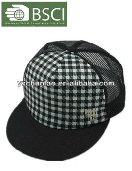 mesh back flat bill hats