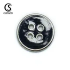 Eco-friendly Chinese manufacturer blank logo 4 hole metal buttons for jackets shirt