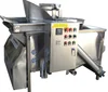 304 Stainless steel continuous fryer machine/snacks continuous fryer/potato chips oil frying machine