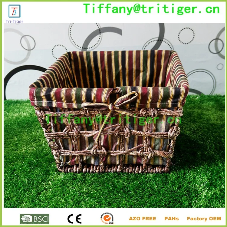 handicraft hemp woven toys clothes storage baskets corn bran