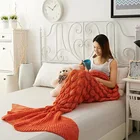 High quality new design colorful crochet mermaid tail blankets for kids