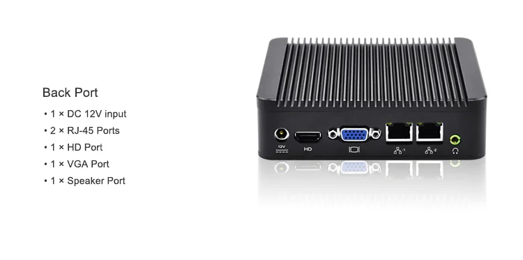 Dual lan mini pc Qotom-Q190S with celeron J1900 2.42GHz Quad core HD Graphics 1080P DC 12V micro pc