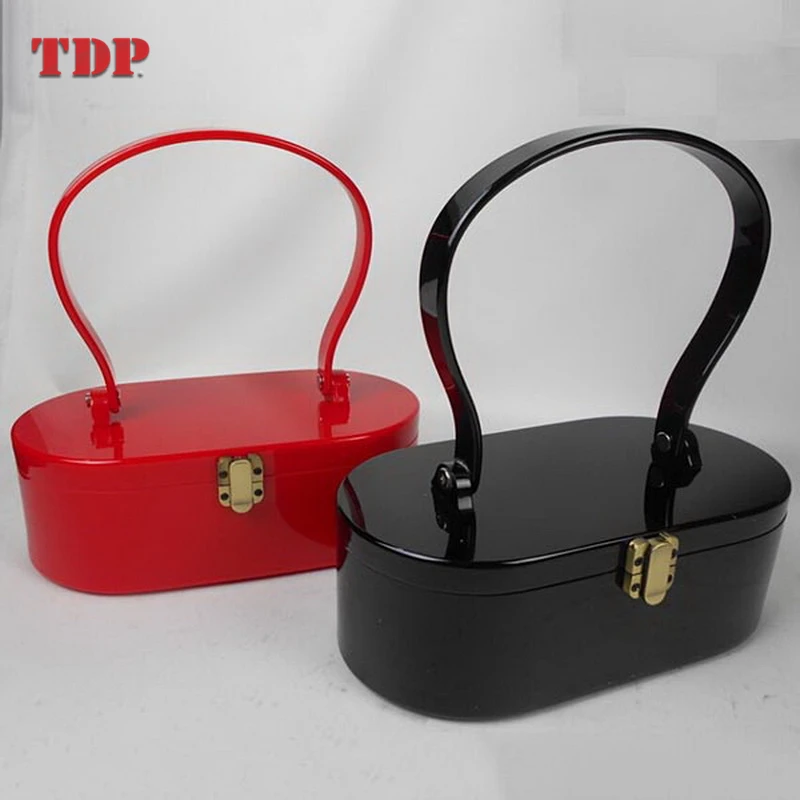 Personalized Colored Storage Box Handbag Acrylic Clutch Bag for Women
