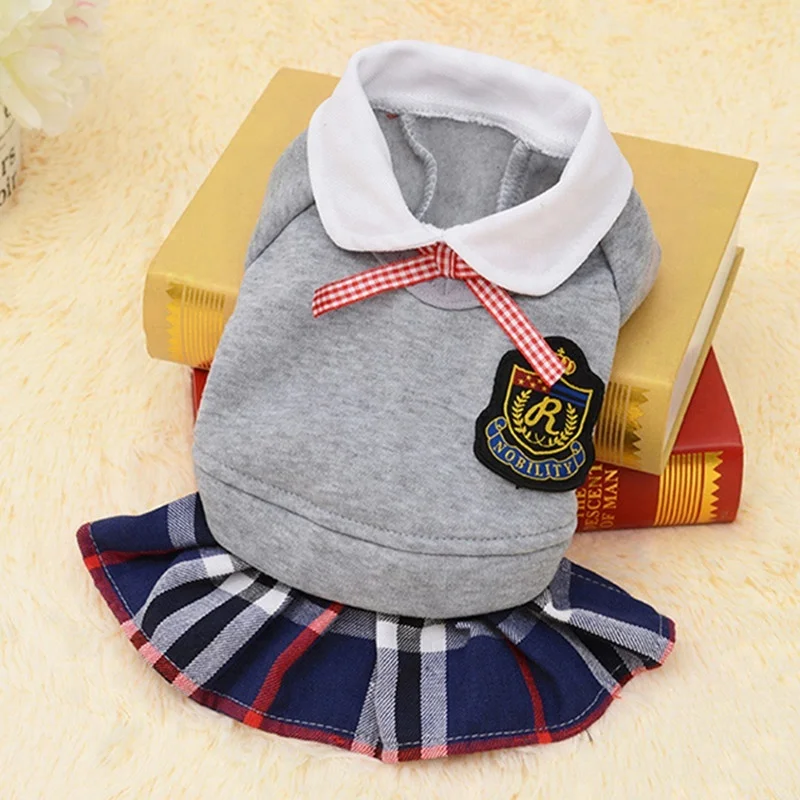 Factory price school style British design puppy outfit pet rabbit dog clothes costume
Factory price school style British design puppy outfit pet rabbit dog clothes costume