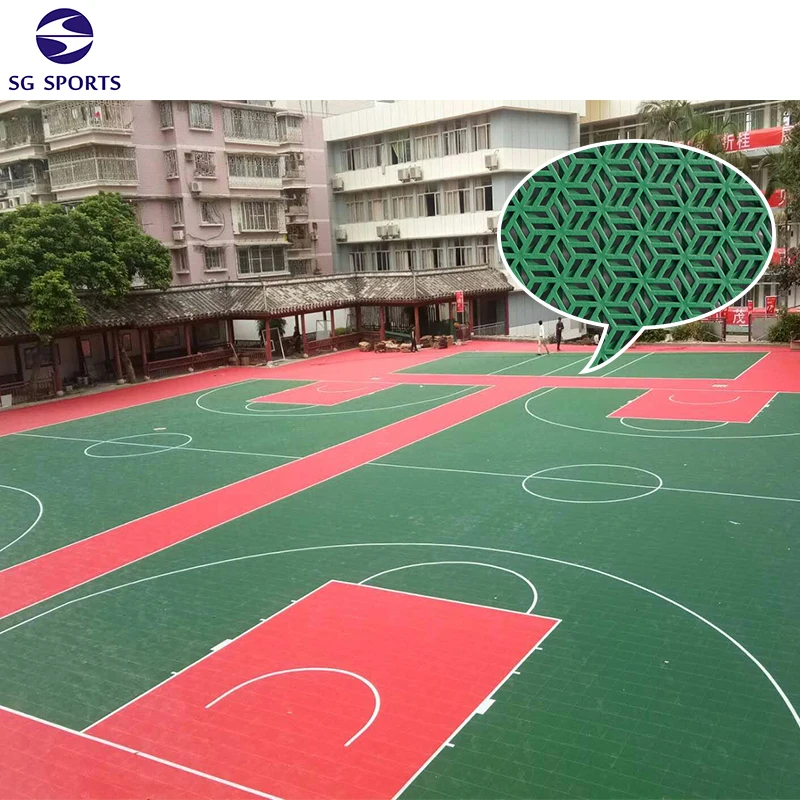 Synthetic Badminton and Basketball Court Non slip Outdoor Flooring Tile Cost