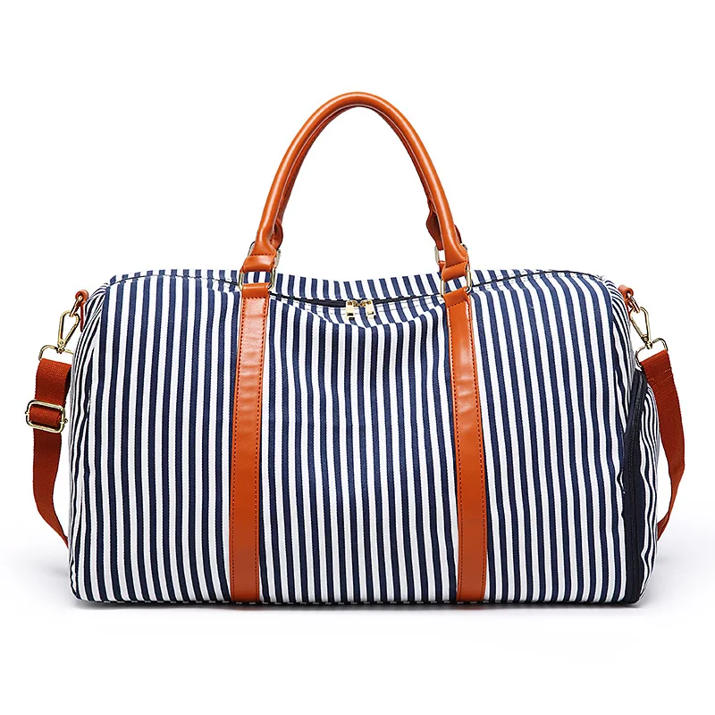 New Canvas Striped Travel Bag Women Weekend Outdoor Yoga Fitness Independent Shoes Bag Men Large Capacity Duffle Bag, Blue
New Canvas Striped Travel Bag Women Weekend Outdoor Yoga Fitness Independent Shoes Bag Men Large Capacity Duffle Bag, Blue