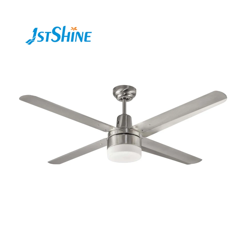 Manufacturer Brushed Nickel Metal Blades Ac 110v Ceiling Fan Light