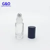 frosted blue clean amber brown 1ml 2ml 5ml 8ml 10ml essential oil perfume glass bottle bottles with roller ball for lip blame
