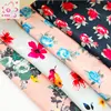 2018 Chinese custom plain digital flower print on 100 % rayon challis fabric viscose free samples